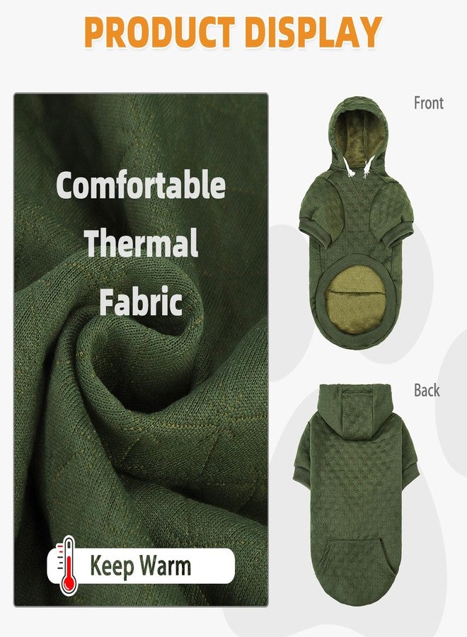 KOOLTAIL Small Dog Sweater, Ultra-Warm & Soft Winter Fall Sphynx Cat Clothes for Cats Only, Lightweight Dog Hoodie Sweatshirt for Small Dogs Boy Girl Yorkie, Chihuahua, Shih-Tzu, Puppy, Green XXS - Image 3